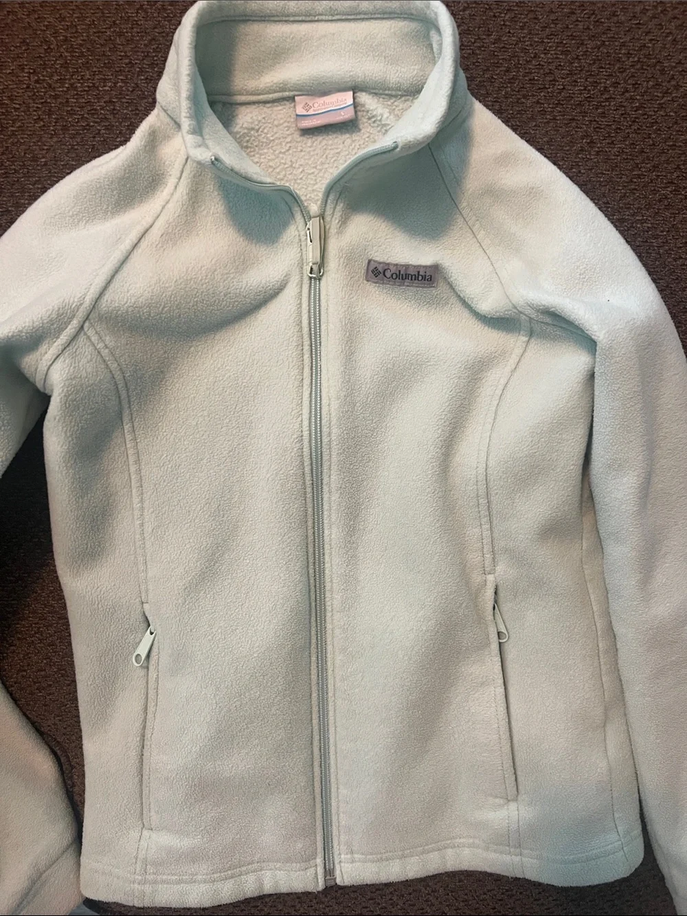 Columbia Mint Green Full-Zip Fleece Jacket